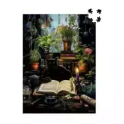 Black Cat Jigsaw Puzzle: Wooden Jigsaw Puzzle for Adults 500pc Puzzle by Durazza