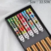 10Pair Reusable Japanese Chopsticks for Sushi Non-Slip Food Sticks Chop Sticks