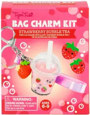 Tiger Tribe - Strawberry Bubble Tea Bag Charm Kit