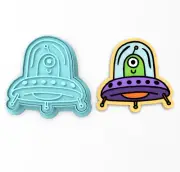 Alien Cookie Cutter & Stamp | UFO Space Spaceship Extraterrestrial Galaxy