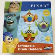 SEALED NEW SwimWays Disney Pixar Alien Pool Inflatable Drink Holders - 6 Pack