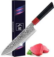 Japanese Chef Knife Damascus Knife Japanese Kitchen Knives Cooking Knives Professional Gyuto Chef Knife High Carbon Stainless Steel Cutting Vegetable Meat Cleaver (Chef Knife 8 inch)