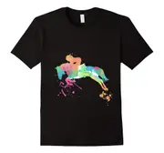 Crazy Gifts Friesian Horse Racing Jumping Shirts Women Girls-Father's Day