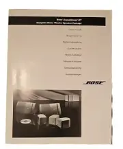 Original manual for Bose Acoustimass HT Home Theater System Owners Guide