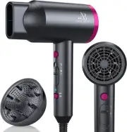 Ionic Hair Dryer with Diffuser, Powerful 1800W Blow Dryer for Women & Men, Fa...