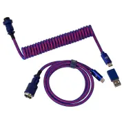 Keychron Premium Coiled Aviator Cable (Purple/Straight)