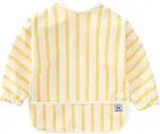 ARI MES Long Sleeves Waterproof Baby Bibs for Eating - Long Sleeve Bib, Smock Apron for Feeding - Applicable for 6-24 Months