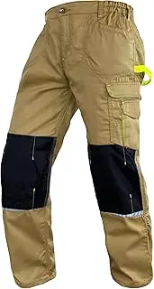 [FASHIO FF] Men's Heavy Duty Tactical Work Pants with Cordura Knee Reinforcement and Multi-Pocket Combat Cargo Utility Work Trousers