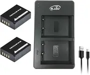 ELASO Replacement Battery 2-Pack and External USB Dual Battery Charger for External USB Dual Battery Charger for Fujifilm Fuji Camera NP-W126S, NP-W126, X-S10, XT-2, XT1, X100V, X100F, X-Pro1, X-T30