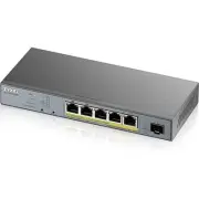 ZYXEL GS1350-6HP 5-Port Gigabit Smart Nebula Cloud Managed PoE Switch | 3 PoE+ /