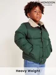 Monsoon Green Borg Collar Puffer Jacket (AK3201) | $115 - $150