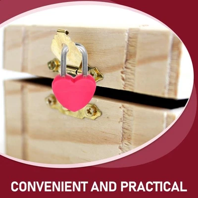 24 Set Mini Heart Lock Small Padlocks Shape Love Child with Keys Locker `