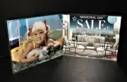 Acrylic Dual Photo Frame / Menu Holders. for 8x10 horizontal side by side.