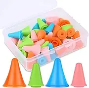 35 PCS Knitting Needle Stoppers, Colorful Knitting Needles Point Protectors with Plastic Box, 2 Sizes(20 PCS Small+ 15 PCS Big Knitting Needles Cap) Needle Tip Stoppers for Knitting Craft