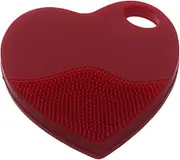 Heart-shaped Silicone Scalp Scrubber Double-sided Facial Wash Brush for Gentle Hair Skin Care Shower