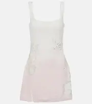 [Clio Peppiatt] Clio Peppiatt Seashell embellished minidress AU 16 white