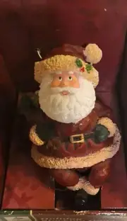 SANTA CLAUS BOBBLE HEAD DETAILED HAND SCULPTED FIGURINE CHRISTMAS NOS