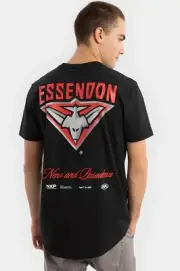 NEW NENA PASADENA NXP x AFL Essendon Bombers Prime Tee - Jet Black