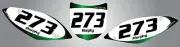 Custom Graphics for KXF 450 2013 - 2015 number plate stickers decals