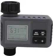 Water Timer for Outdoor Garden Hose, Automatic Watering Timer LCD Display Timed Watering Controller Irrigation Timer for 3/4-1/2 Inch Faucet Outdoor Garden Courtyard