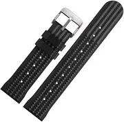 [Strapseeker] Premium Rubber Waffle Watch Strap- Waterproof Replacement Watch Band- Soft Rubber Watchbands for Men & Women- For Divers & Sports Watches- Suitable for Seiko & Most Watches- 20mm 22mm