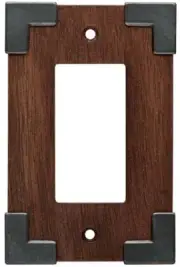Brainerd - Rowland - Decorator/Rocker Switch Plate - Charcoal Ebony and Soft Iro