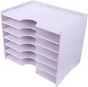 NUOBESTY Ergonomic File Folder Rack Office Storage Desktop Organizer Keep Your Desk Tidy