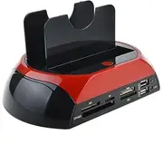 LEOFLA Docking Station 2 Hard Drive 2.5 3.5 IDE E-Sata USB 2.0 3.0 HDD SD Player Variable Media
