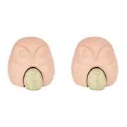 2x Urban Products Family Nesting Owl Ornament Home Shelf Room Decor Bisque 11cm