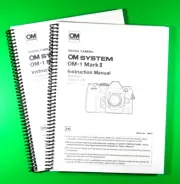 Owners Manual for OM System OM-1 Mark II Camera, 570 Pages With Clear Covers