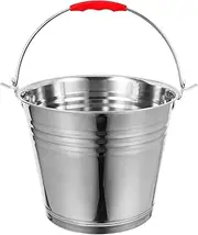 DEARMAMY Capacity Stainless Steel Water Bucket Sturdy Ice Cube Container Portable Water Storage for Home Kitchen Camping Use