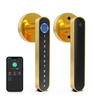 Fingerprint Door Knob Lock, Smart Keyless Entry With Code Keypad Handle, Elec...