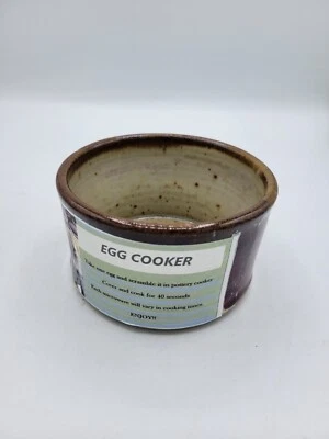 Pottery Egg Cooker Beautifully Glazed