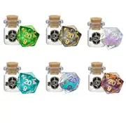 [Metallic Dice Games] MDG Individual Liquid Core d20 Dice - Vanishing Oil
