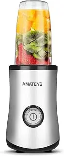 Portable Personal Blender with Button, Professional Kitchen Smoothie Blender for Smoothies and Shakes, Easy Cleaning&Operation, Height 12 Inch Suitable for Carrying or Storage