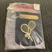 Vintage Best Zippered Pocket Patch Denim Tennis H22
