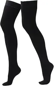 PLAFOPE 1 Pair Thigh High Compression Stockings for Women Elastic Supple Socks for Muscle Support Breathable Long Stockings for Daily Wear and Exercise for Running