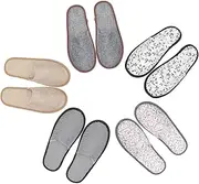 5 Pairs Slip Slippers Portable Home Footwear Comfortable Beauty Salon Shoes for Hotels Guests Soft Durable Design with Arch Support