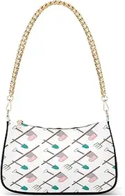 [RPLIFE] Garden Tools White Purse with Zipper, Purses for Women Trendy, Garden Tools White, One Size