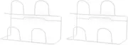 Zerodeko 2pcs Wall Mount Shoe Rack Shoe Mounted Wall Mounted Shoe Rack Two Tier Shoe Rack 2 Tier Shoe Rack Slippers Shelf Shoes Shelf Slippers Rack White Storage Rack Household
