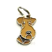 Dog id tag Airedale terrier, Personalized, Engraved, Handmade, Charm