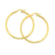 9ct Gold 2.5x40mm Polished Hoop Earrings