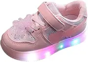 [IWIHMIV] Toddler Walking Shoes Light Up Boys Girls Tennis Shoes Kids Lightweight Breathable Running Athletic Shoes for Toddler
