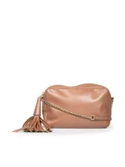Brown Leather Fringe Crossbody Bag