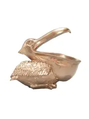 White Moose Pelican Bowl in Gold