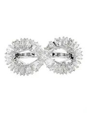 [Swarovski] Hyperbola Infinity Rhodium Plated Cocktail Ring in White