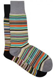 Paul Smith Striped Cotton-blend Socks - set of two - Multicoloured - One Size ONE SIZE