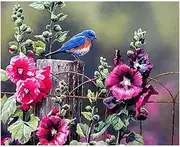 Frameless Flower Bird DIY by Numbers Canvas Modern Wall Art Picture for Home Artwork Room Decor