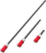 3 Pieces Drill Bit Holder 1/4 Inch Hex Shank Extension Set Power Drill bits Quick Change Chuck Adapter Magnetic Screwdriver Holders Kit for Impact Driver