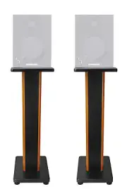 (2) Rockville 28" 2-Tone Studio Monitor Speaker Stands For Samson MediaOne BT4